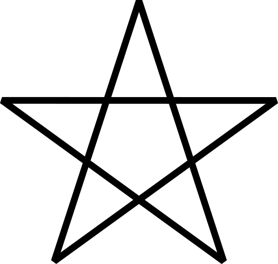 graphics_Vielecke; Stern mit fünf Punkten